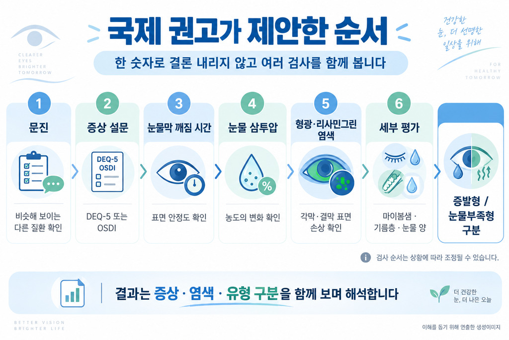 안구건조증 검사의 국제 권고 순서