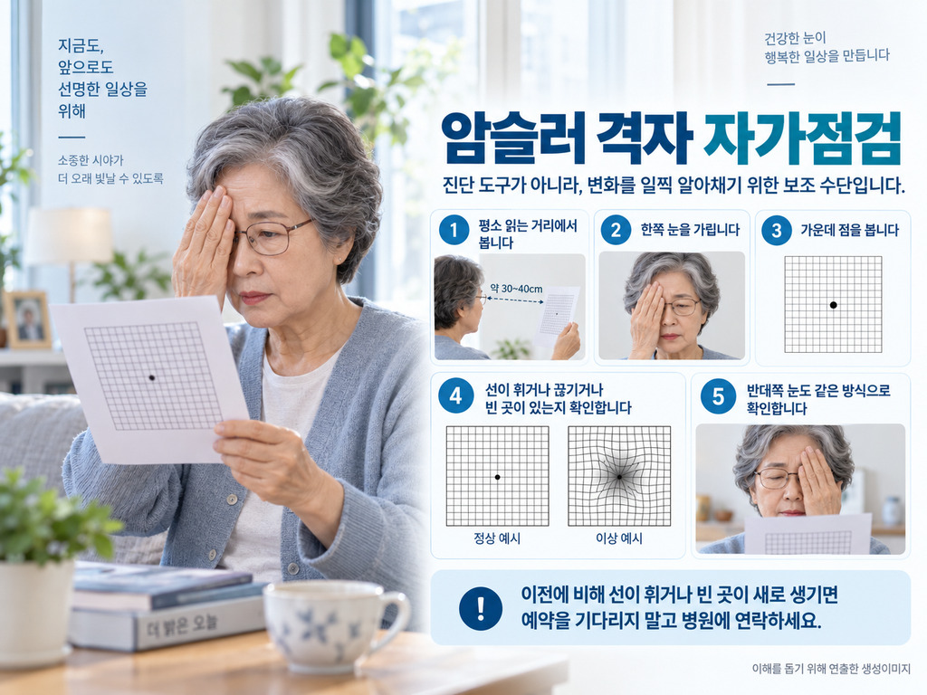집에서 하는 암슬러 격자 자가점검 방법