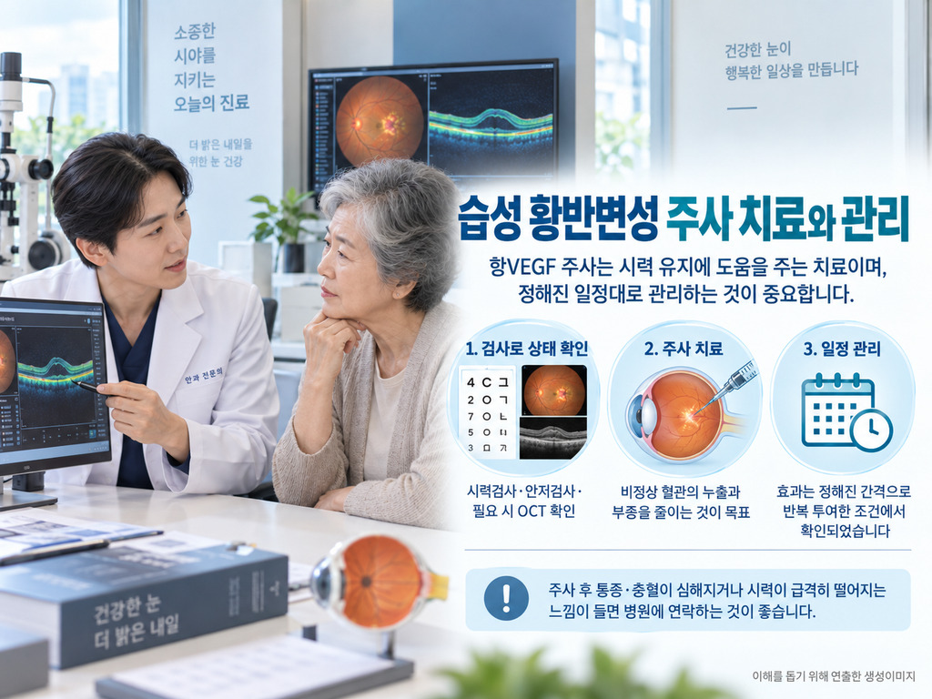 습성 황반변성 주사 치료와 관리 과정