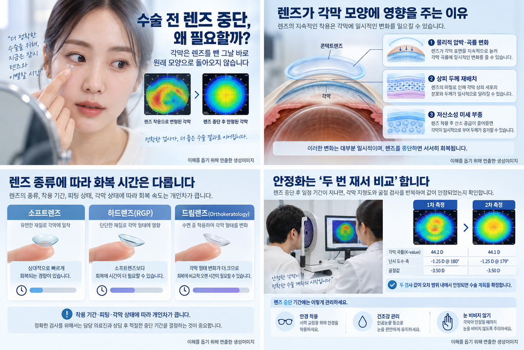 렌즈로 인한 각막 변형과 원추각막이 검사에서 헷갈리는 이유