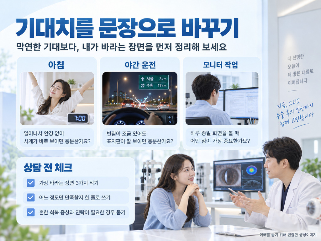 수술 전 기대치를 생활 장면별 문장으로 정리하는 방법