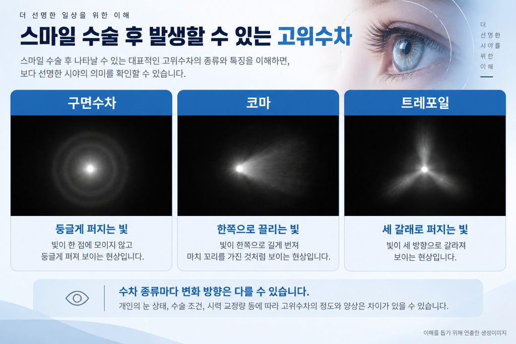 구면수차·코마·트레포일이 빛 번짐 모양을 바꾸는 차이
